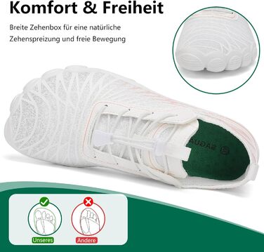 Жіночі шльопанці-сланці SAGUARO для плавання та відпочинку, дихаючі, швидко сохнуть, широка передня частина, розмір 35-43, білий (35 EU, помаранчевий)