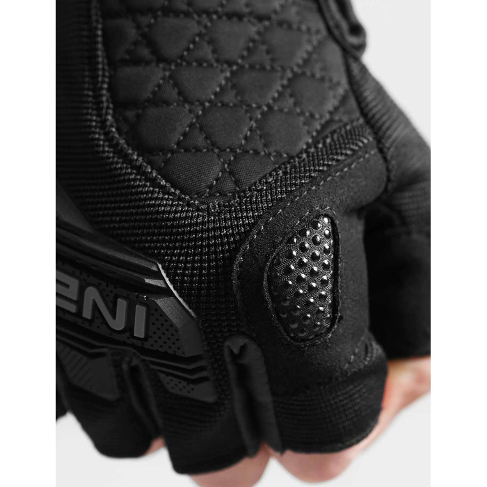 Велосипедні рукавички INBIKE Habfinger: літні, дихаючі, з TPR накладками на пальці та EVA підкладкою, антиковзкі, MTB, чоловічі/жіночі, MH020, чорний/зелений (S, чорний/помаранчевий)