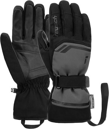 Чоловічі лижні рукавички Reusch Primus R-Tex XT, водонепроникна мембрана, теплі зимові рукавички Softshell, сірі/чорні, розмір 11