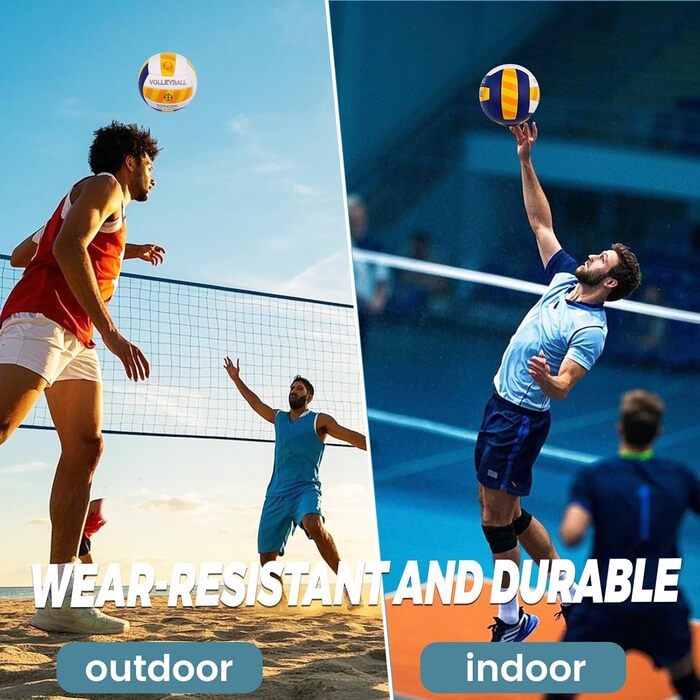 Волейбольний м'яч KUYOTQ для пляжу та залу, 3 мм, з м'якої шкіри, розмір 5, для підлітків та чоловіків