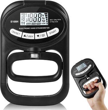 Електронний динамометр для вимірювання сили хвата, 120 кг, з USB-кабелем