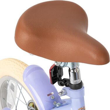 Дитяче велосипед Stitch 12 дюймів з корзиною та підставкою, 50,8 см, для дітей 3-11 років (фіолетовий)