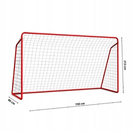 Дитячі футбольні ворота металеві, складані та портативні (213x150 см) + кілки для кріплення