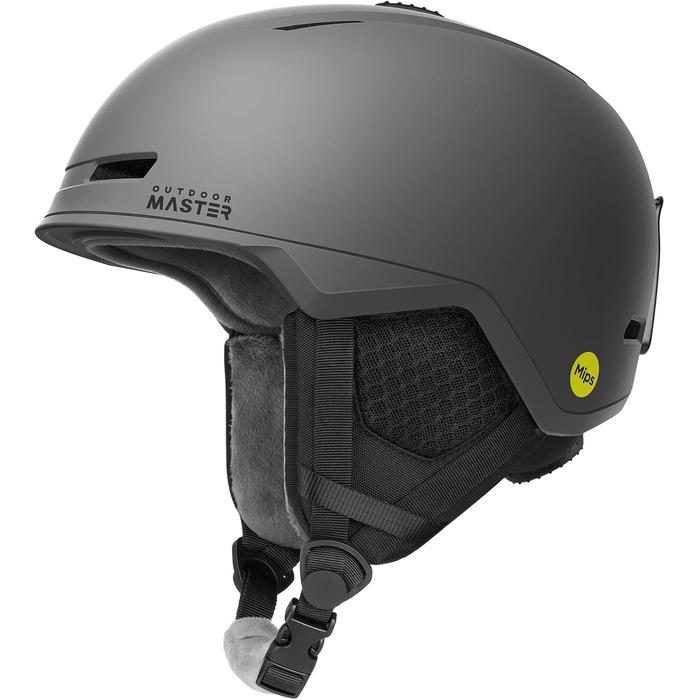 Гірськолижний шолом OutdoorMaster MIPS для чоловіків та жінок, сноубордичний шолом із вентиляцією, полікарбонатна оболонка, EPS-вставка, індивідуальна посадка