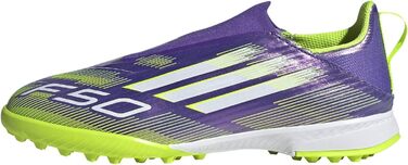 Дитячі футбольні бутси adidas F50 League Laceless для твердого поля, 34 EU, Purple Rush/Cloud White/Lucid Lemon