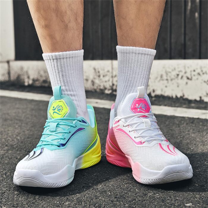 Баскетбольні кросівки TBJ для чоловіків та жінок. Зручні спортивні кросівки для тренувань, не слизькі, зносостійкі, білий колір. Розмір 45 EU