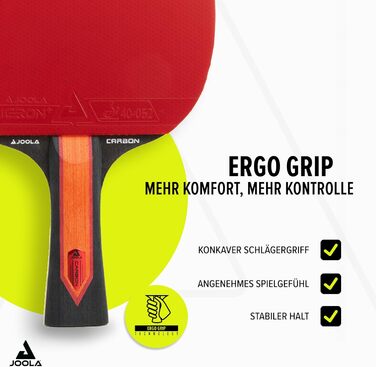 Стіл тенісний, ракетка JOOLA RED Carbon X – High-End з покриттям Micron+ та губкою CLOUDBLAST