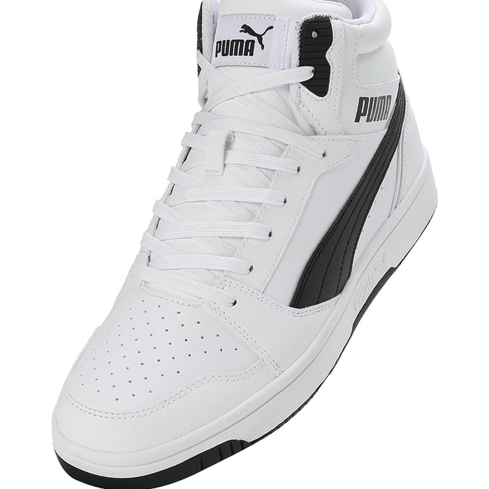 Кросівки Puma Unisex Rebound V6 білі з чорним (Puma White/Black), розмір 45 EU