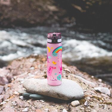 Пляшка для води ion8, 500 мл, BPA-free, єдинороги та метелики, герметична, дитяча