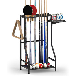 Стійка для київ Billard Queue Stick Rack YBING - тримає до 10 київ, бамбук, чорний колір