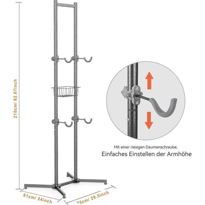 Підставка для велосипедів CXWXC на 4 велосипеда, до 70 кг, для гаража, дому, вулиці