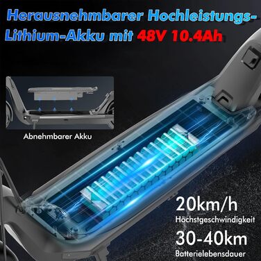 Електросамокат JOYOR C-Serie 48V 10,4Ah знімний акумулятор, запас ходу 30-50 км, мотор 500Вт