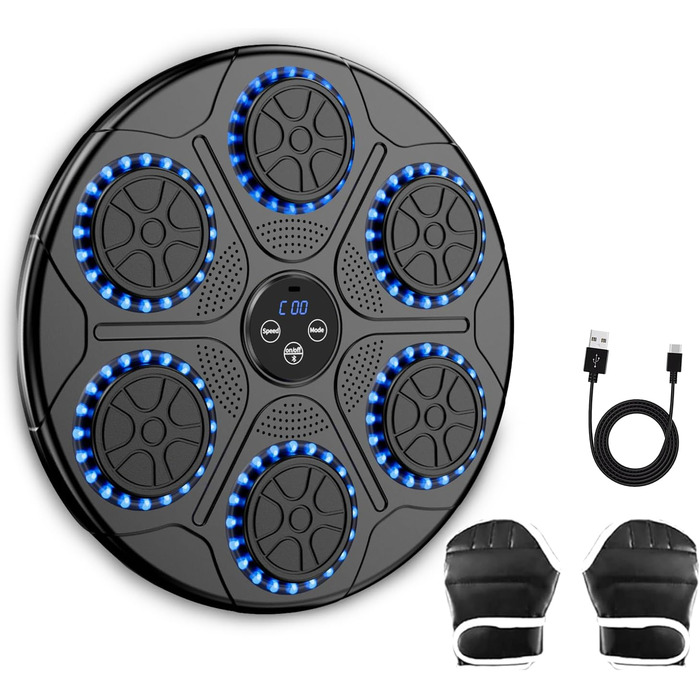 Музичний бокс-тренажер для дому з Bluetooth, рукавичками і рефлекс-тренуванням, для дітей та дорослих, настінний