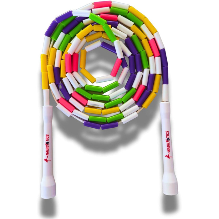 Стрибкове канат Elevate Rope Professional з перлами, 3м, регульований, поліестер - для фрістайлу, кардіо та трюків, для всіх рівнів, для використання в приміщенні та на вулиці