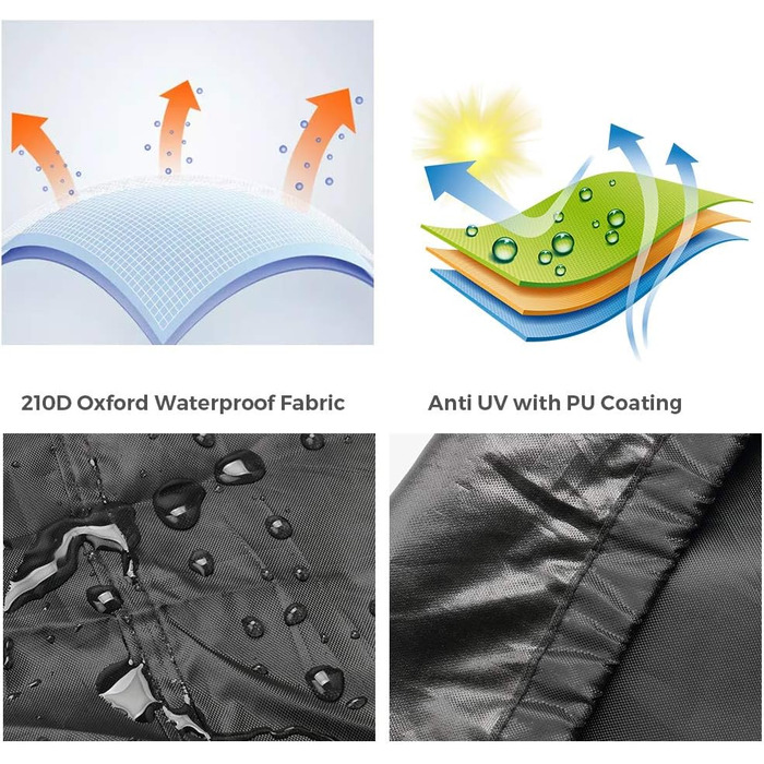 Водонепроникна мотоциклетна накривка XXL, захист від подряпин, 210D Oxford, з отворами для замка, підходить для Harley-Davidson, Honda, Yamaha, Suzuki, Kawasaki