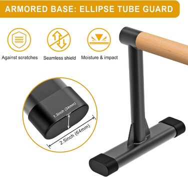 Паралелетки Kipika для віджимань та висипань, фітнес-паралелетки для гімнастики та силових тренувань, 600 lbs (272 кг) вантажопідйомність, 12' (365 см) висота