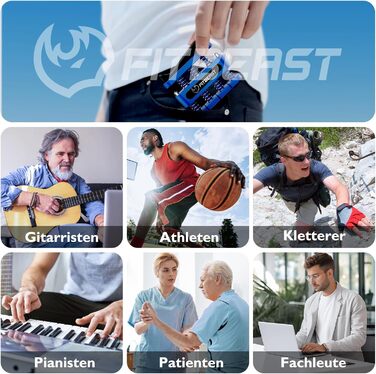 FitBeast Fingerkrafttrainer: Набір для тренування пальців (4 шт.) - для музикантів, скелелазів