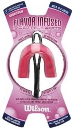 Дитячий трьошаровий спортивний капа Wilson Bubblegum Aroma, чорний/рожевий, з ремінцем або без, X-Series, у коробці