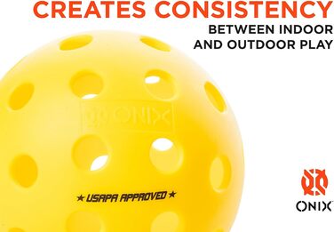 ONIX Pickleball м'ячі Fuse G2 Outdoor жовті, 6 штук