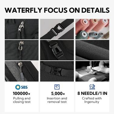 Рюкзак WATERFLY 12 л – легкий міський та туристичний, міні рюкзак для спорту, прогулянок, подорожей, кемпінгу, велоспорту, знімна нагрудна застібка, для чоловіків і жінок