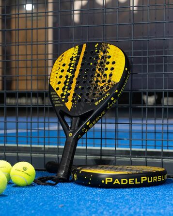 Плекачка для падел-тенісу PadelPursuit SpynX з 100% карбону, спеціальне покриття для кращого обертання, ракетка для чоловіків та жінок - 360г, легка та довговічна, чохол у подарунок