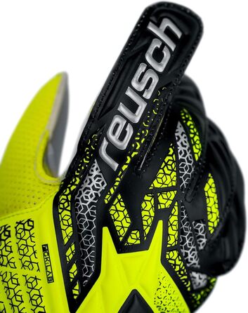 Воротарські рукавички Reusch Attrakt Solid Junior - жовто-срібні, розмір 6.5 - для дітей та підлітків