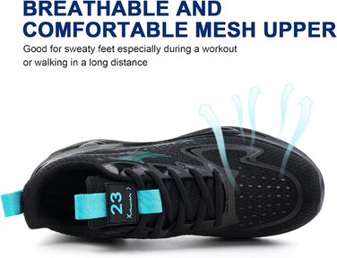 Чоловічі кросівки Hitmars для бігу та фітнесу: легкі, дихаючі, зручні (EU 39-46, чорний/сірий)