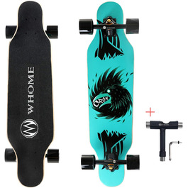 Скейтборд WHOME Longboard 31 дюйм для дорослих і дітей, круїзний, для початківців і профі, з T-інструментом