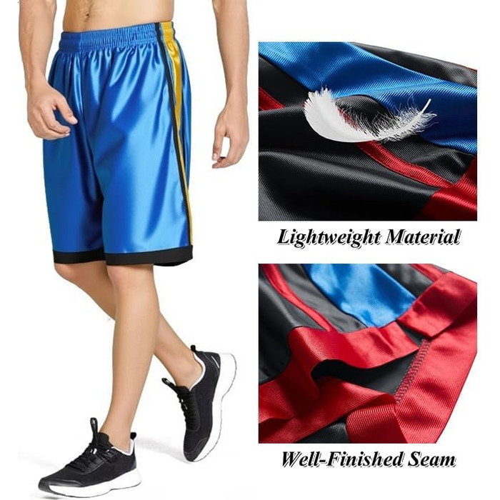 Шорти спортивні чоловічі LeeHanTon, 4 шт. в наборі: швидковисихаючі, легкі, для баскетболу з глибокими кишенями, еластичний пояс