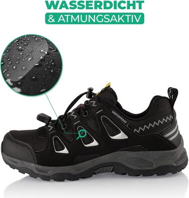 Водонепроникні трекінгові черевики для жінок та чоловіків, Trail Running, розмір 43 EU, чорний/сірий