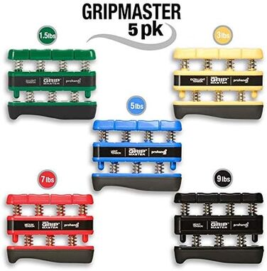 PROHANDS Gripmaster: тренажер для рук та пальців (набір 5 шт.) - сила хвата, відновлення, реабілітація
