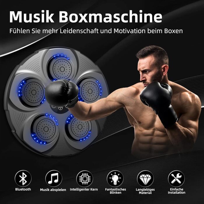 Професійна LED музична бокс-машина HotHands з Bluetooth, 9 режимів, настінна, для дітей та дорослих, для дому та залу