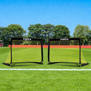 Ворота для футболу FORZA Pop-Up | Розкладні футбольні ворота для дітей та дорослих | Портативні ворота для футболу в сад та парк | Набір 1 або 2 шт. | 4 розміри | Швидкий монтаж без інструментів (1,5м x 1x1м, 2 шт.)