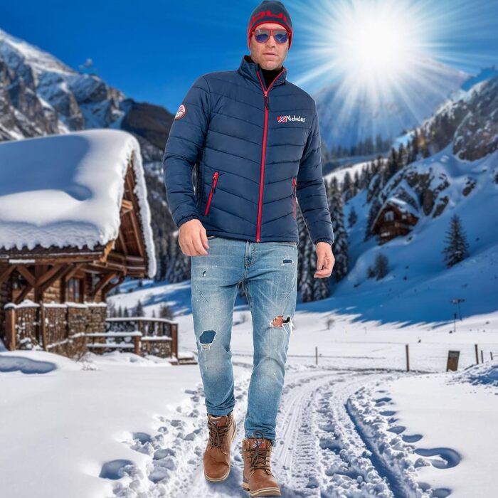 Чоловіча куртка Nebulus TANNO, тепла зимова та перехідна куртка, практична та універсальна, колір Navy