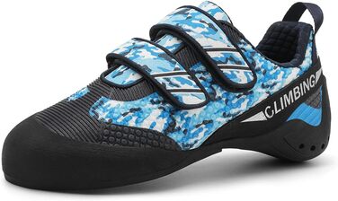 Жіночі скельні туфлі для скелелазіння, антиковзаючі, для залу та вулиці, з двома ремінцями, для початківців (34 EU, блакитні)