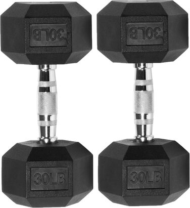 Гантелі Signature Fitness шестигранні, 13,6 кг, кольорові, з гумовим покриттям, набір 2 шт.