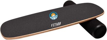 Балансувальна дошка Fitlaya Fitness з дерева для тренувань, фітнесу, хокею, скейтбордингу, серфінгу та сноубордингу