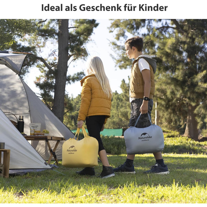 Дитячий спальний мішок Naturehike C300-Gelb для кемпінгу, подорожей, весни, літа, осені - бавовняний, легкий, теплий