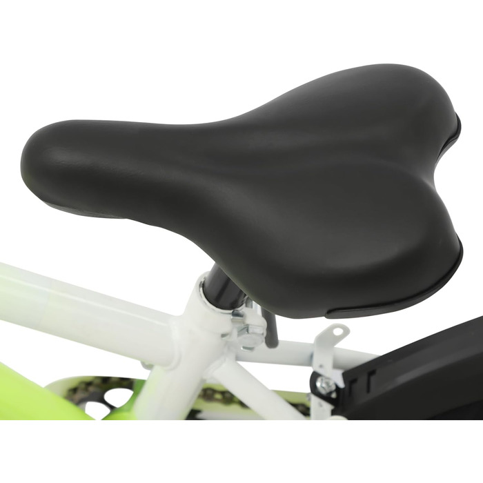 Дитячий велосипед 16 дюймів для дітей 5-8 років, регульована висота, з додатковими колесами та LED-ліхтариком (жовтий)