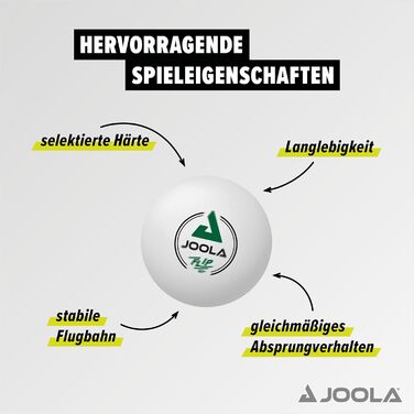 JOOLA Flip 40+ тенісні м'ячі для настільного тенісу, білі, універсальні, для дорослих та дітей