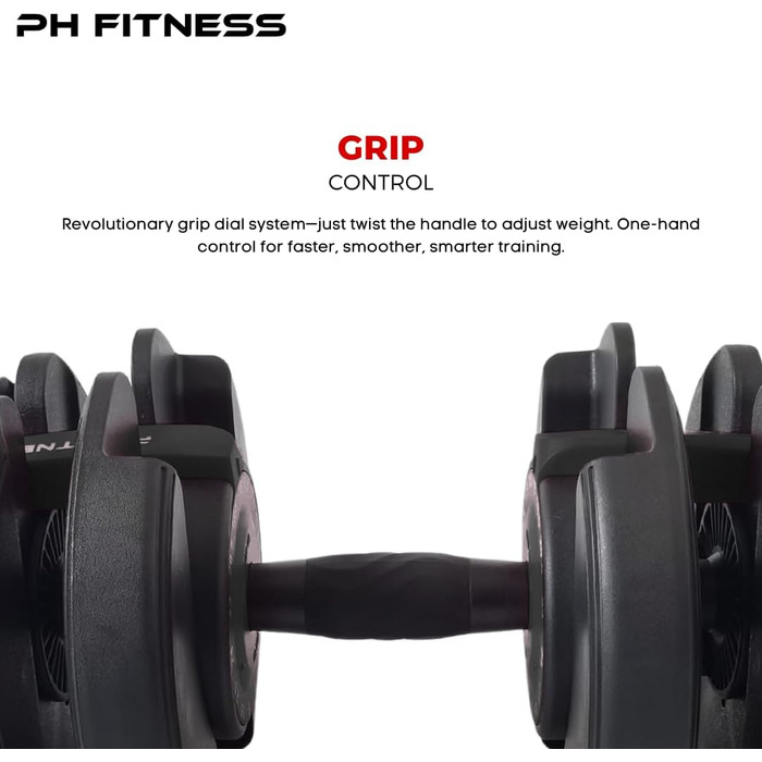 Регульована штанга 24 кг – окрема – 15-в-1, обертання однією рукою – 2,5–24 кг – компактна, економна штанга для домашнього спортзалу та силових тренувань (чорна)