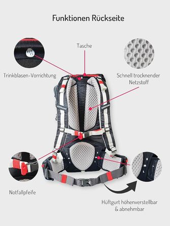 Рюкзак для альпінізму та туризму NORDKAMM Antares Alpine 30/40 л, RollTop, унісекс, для походів, скелелазіння, лижних турів