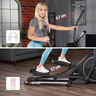 Орбітрек Hop-Sport HS-160CF Stage електромагнітний сірий