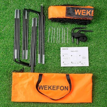 Ворота для футболу WEKEFON 1,5 x 8,9 м, портативні, для дітей та юнаків, ігри у дворі та тренування, з сумкою для перенесення, 1 шт.