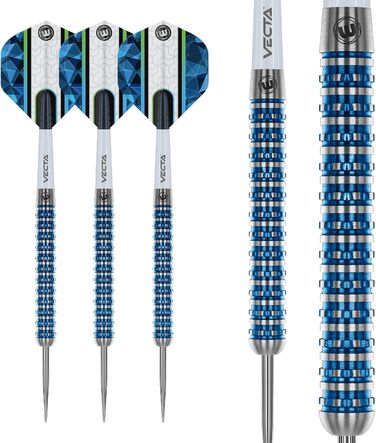 Дротики WINMAU Poseidon 24 г вольфрамові зі сталевим наконечником, професійні, з оперенням та хвостовиками