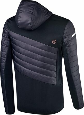 Чоловіча лижна куртка Black Crevice для гірських походів, тепла зимова куртка з нейлону, водонепроникна та вітрозахисна, з високою свободою рухів, чорно-біла (S, чорний)