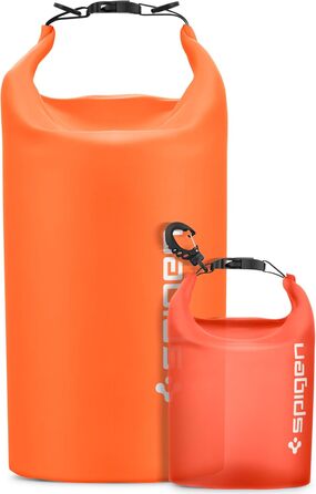 Набір водонепроникних сумок Spigen Dry Bag Set [Aqua Shield] 20L+21L для пляжу, плавання, кемпінгу, каякінгу та човнів (Sunset Orange)