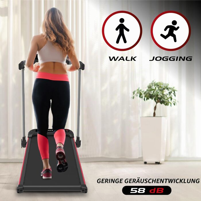 Електрична бігова доріжка Walden F2800 складана — Walking Pad для дому та офісу, мотор 2.5 к.с., швидкість 1-10 км/год, 12 програм, LCD-дисплей, для фітнесу та схуднення