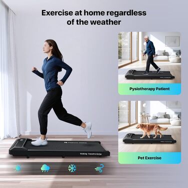 Walking Pad Edge: Компактний біговий тренажер для дому та офісу, 6 км/год, 120 кг, з пультом керування та підтримкою Zwift/Kinomap