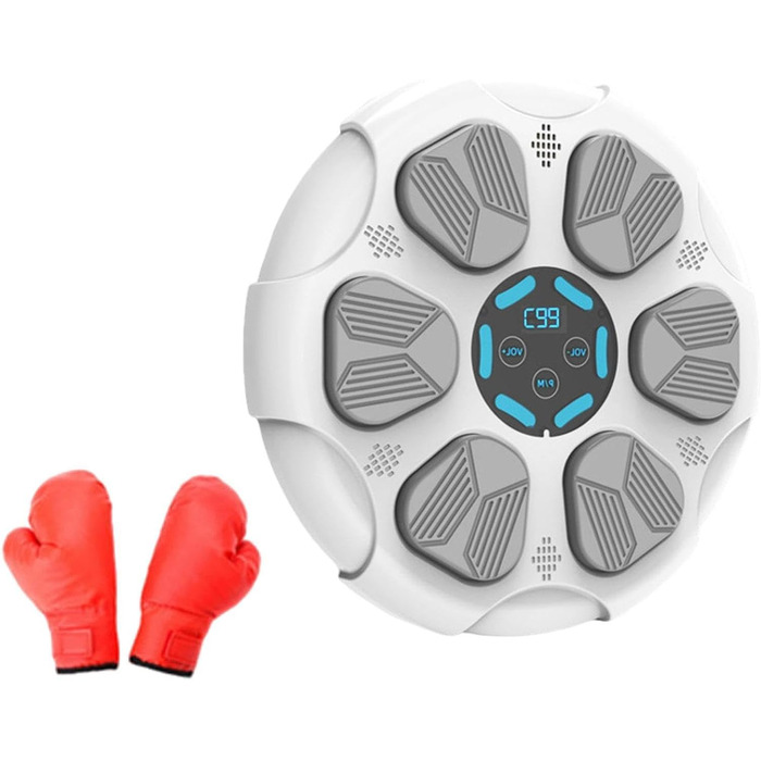 Електронна музична бокс-машина kowaku з LED-підсвіткою, Bluetooth, 9 режимами швидкості та рукавичками для дорослих і дітей, настінна